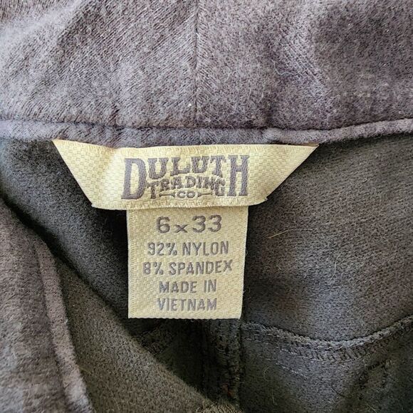 Duluth Flexpedition Pants | Size 6 Tall | Gray Slim Leg Cargo Pockets Gray Lined - Picture 9 of 9